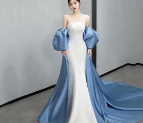 Curvy Off Shoulder Ruched Gown with Long Gloves