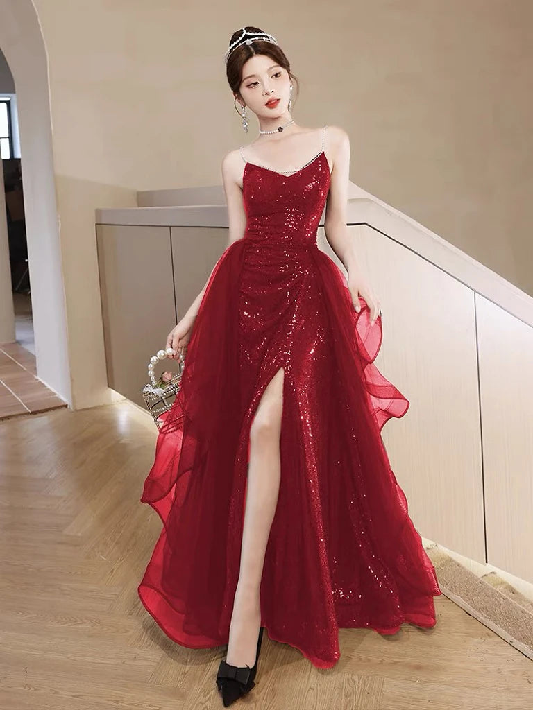 Red long gown hotsell