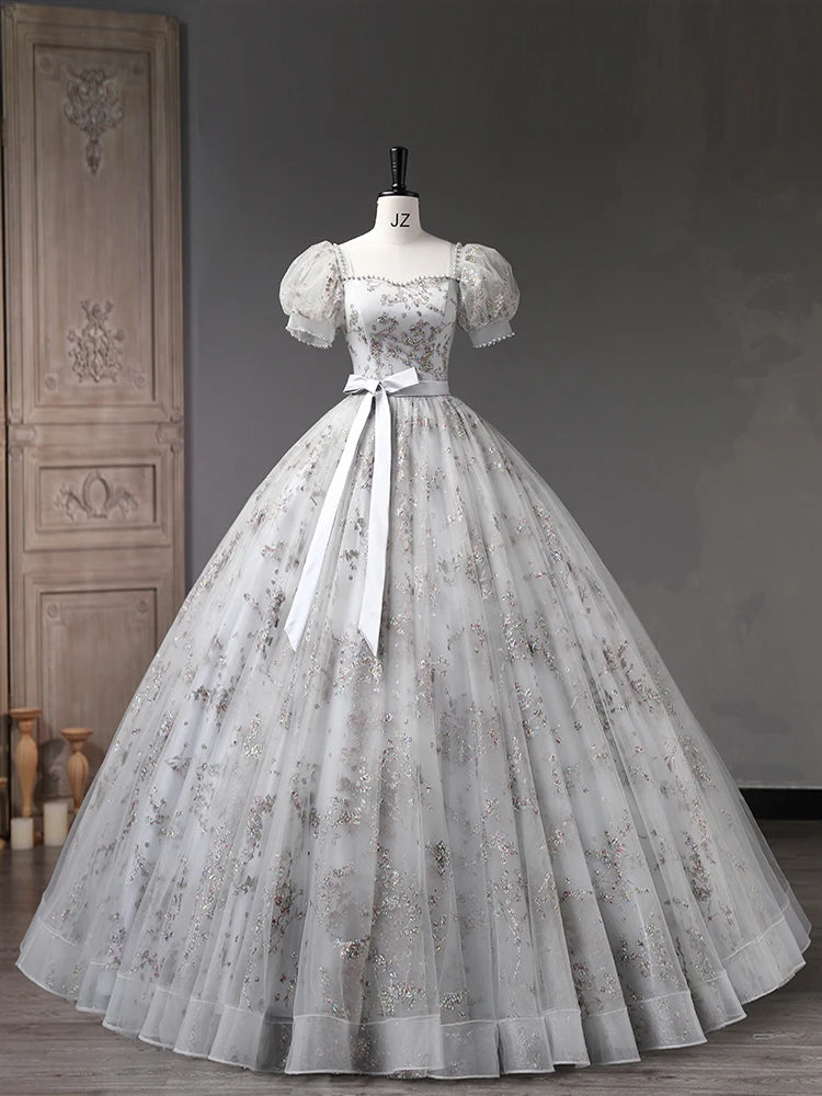 Elegant Victorian-inspired Puff Sleeve Ball Gown on Luulla