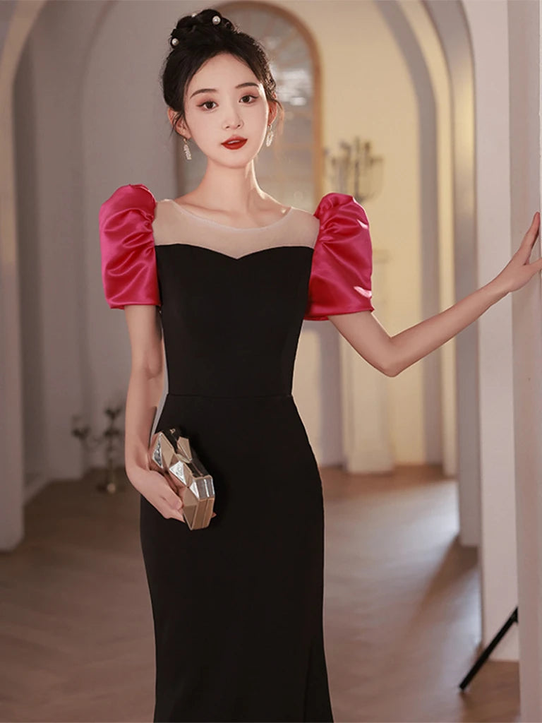 strapless open back dress Elegant Baby Girls Black Pink Party Dresses Toddler Communion Dress main image 0