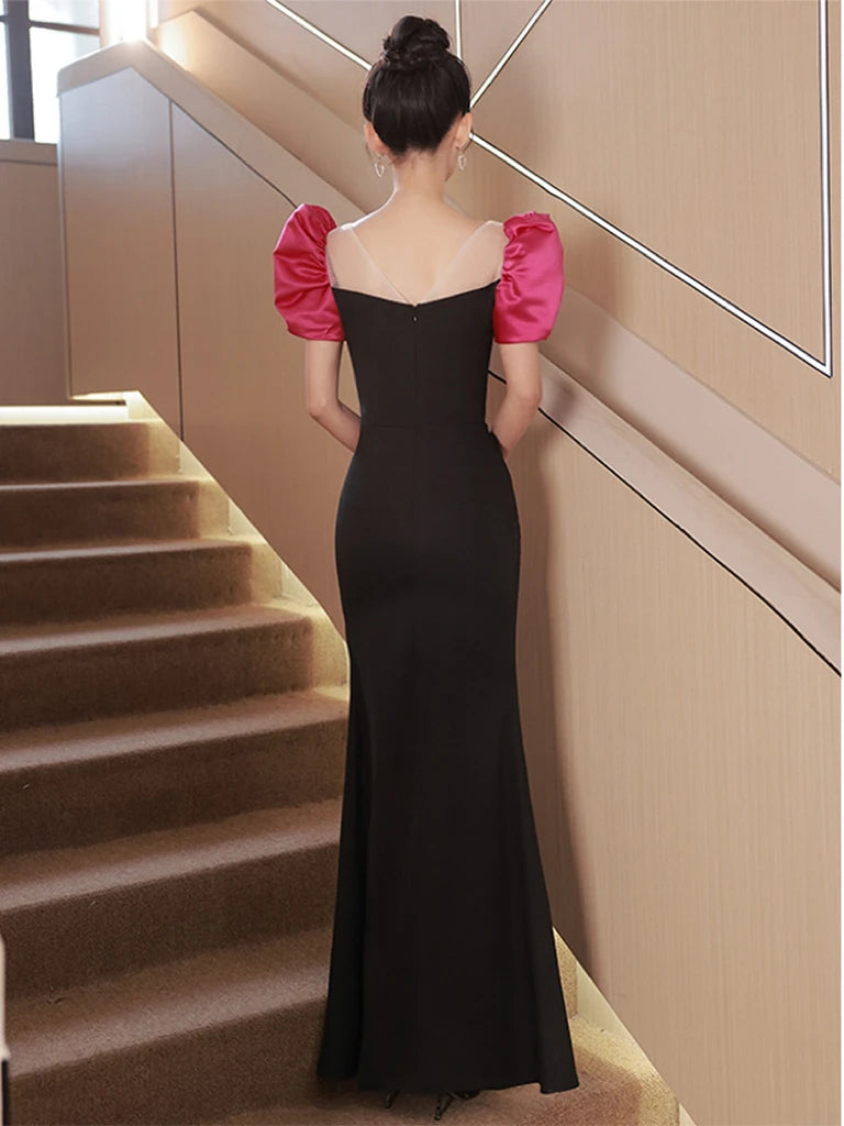 pink and black puffy dress Sweetheart Black and Pink Puffy Short Prom Dress with Embroidery