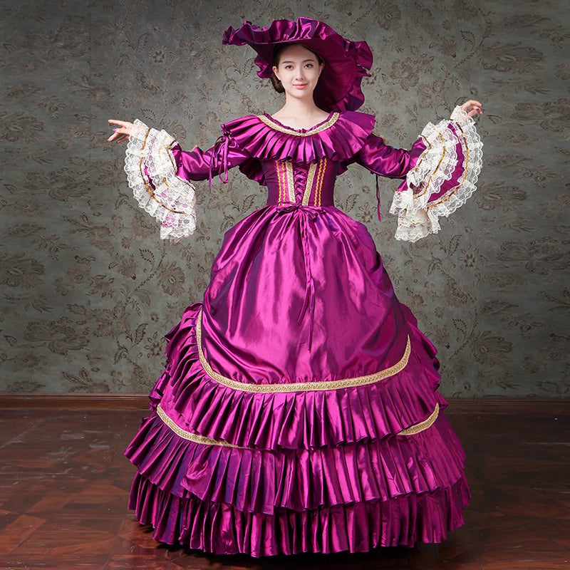 Victorian satin dress cheap