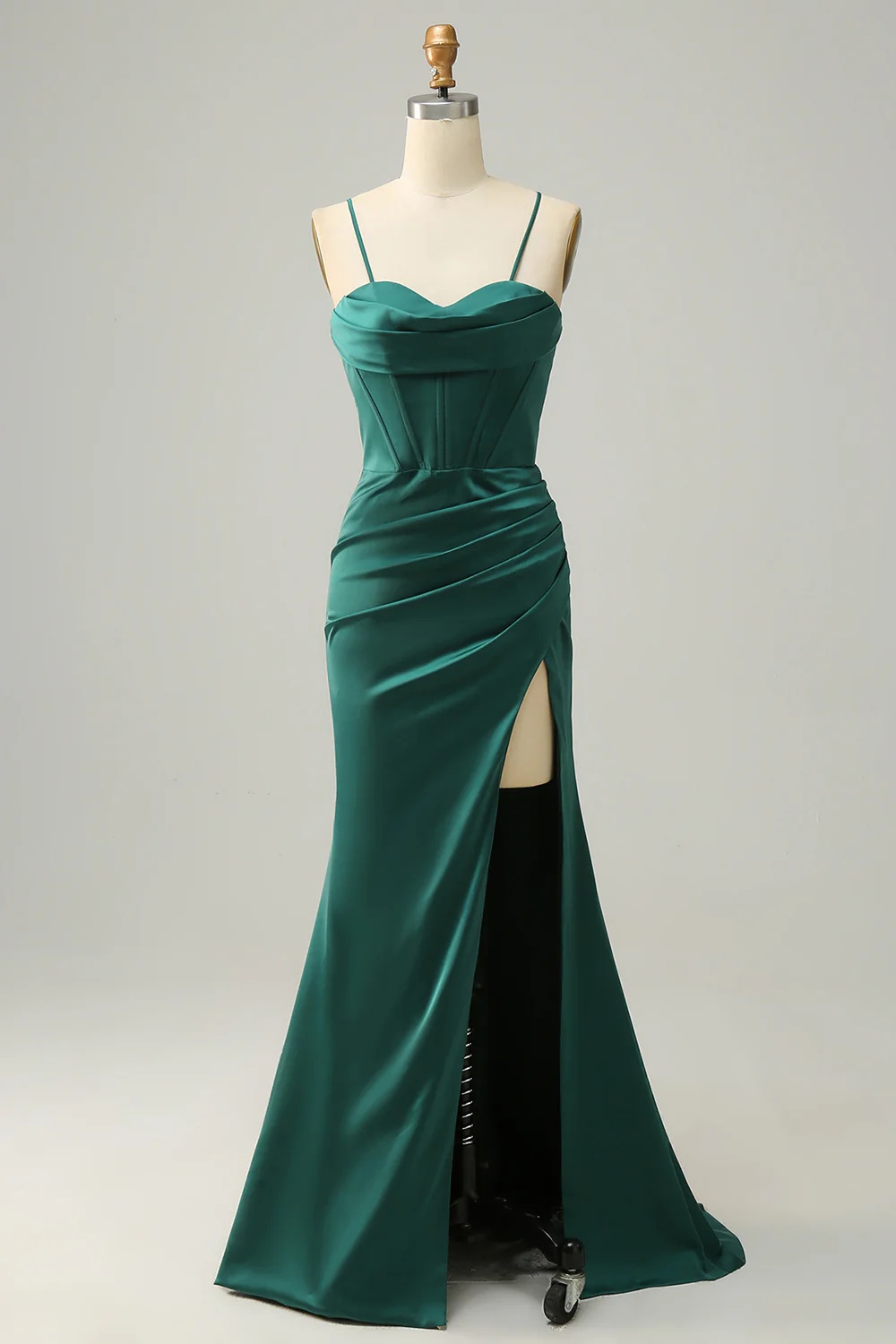 Dark Green Spaghetti Straps Mermaid Prom Dress Dark Green Spaghetti Straps Mermaid Prom Dress