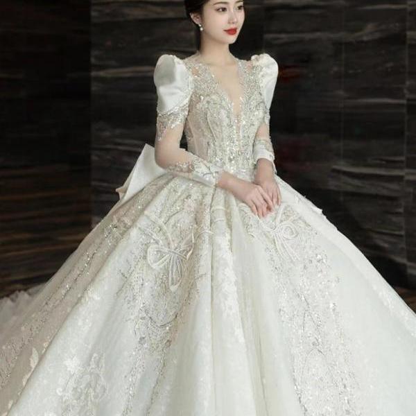 Super Stunning Princess Burgundy Ball Gown Prom Dress Ball Gown Wedding Dress main image 0