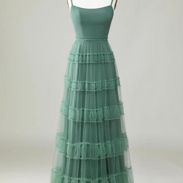 Trendy Navy Spaghetti-Straps Mermaid Prom Gown JTR041 main image 1